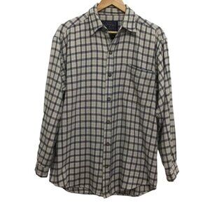 SARGENT Pepper southwestern western mens flannel plaid 100% cotton button down